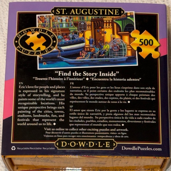 Dowdle St. Augustine 500-Piece Puzzle - Vibrant Multicolor NEW Sealed - Picture 10 of 12